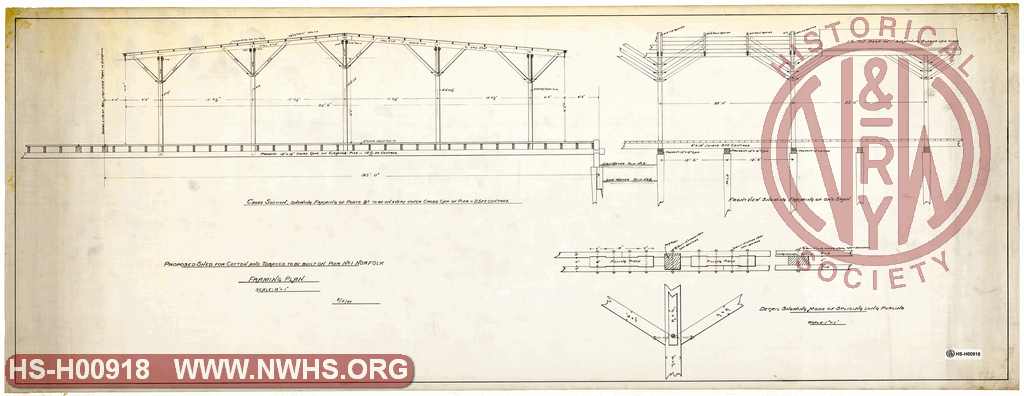 Proposed Shed for Cotton and Tobacco to be built on Pier No 1 Norfolk, Framing Plan