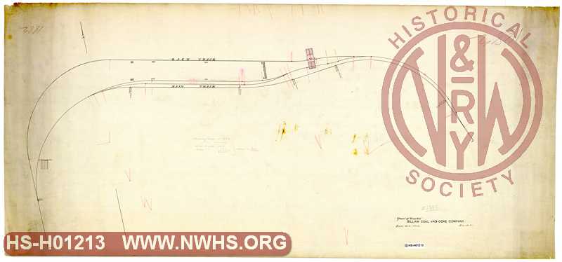 Plan of tracks, Gilliam Coal and Coke Company