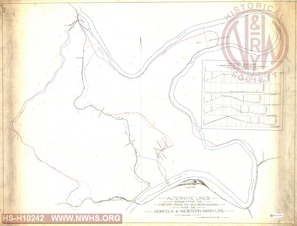 Alternate Lines connecting the Eastern End of the New River Division with the Norfolk & Western Main Line