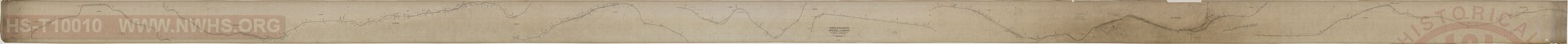 Track layout drawing, MP 241 to MP298 (Montvale to Walton.)