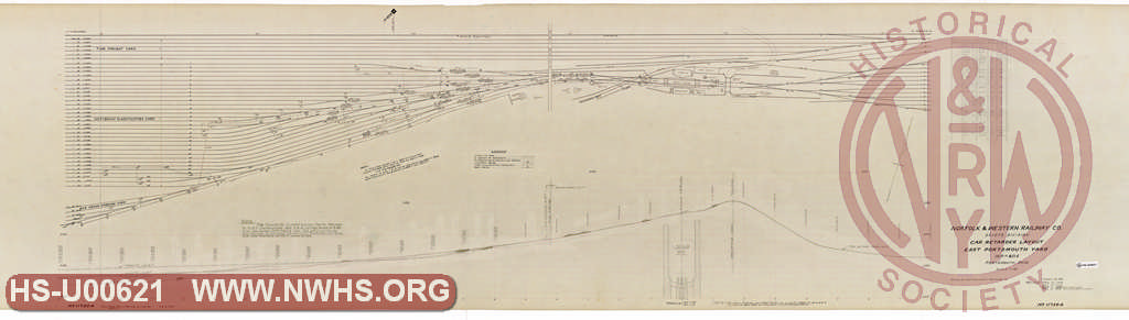 N&W Rwy Scioto Division, Car Retarder Layout, East Portsmouth Yard, MP N605, Portsmouth OH