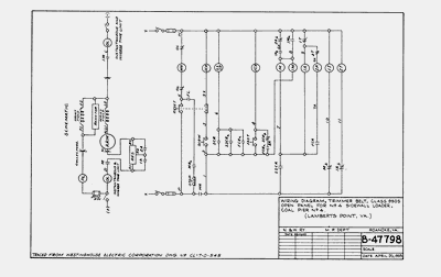 Wiring Diagram, Trimmer Belt Applies to Class 9505 Open Panel for No. 4 Side Wall Loader