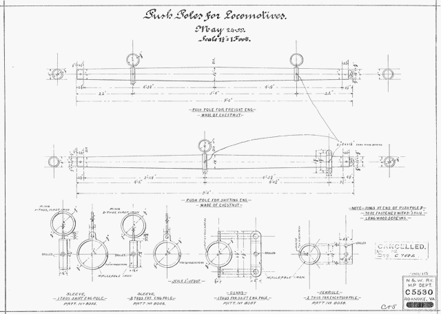 Push Pole for Locomotives