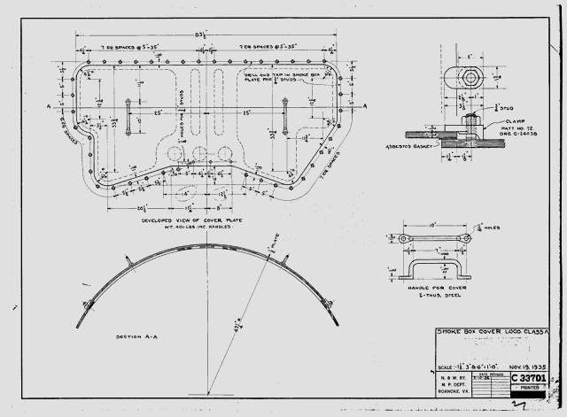 Smoke Box Cover, Loco Class A