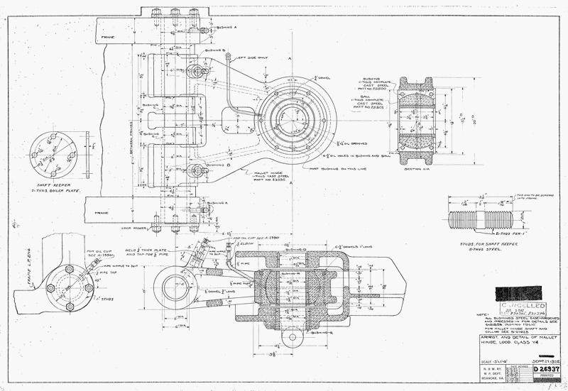 Arrangement and Detail of Mllet Hinge Loco Class Y4