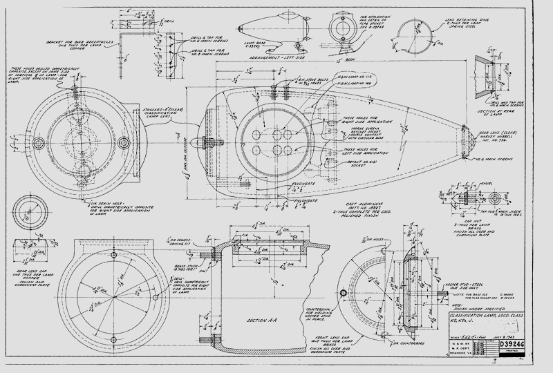 Classification Lamp, Loco. Class K2, K2a, J.