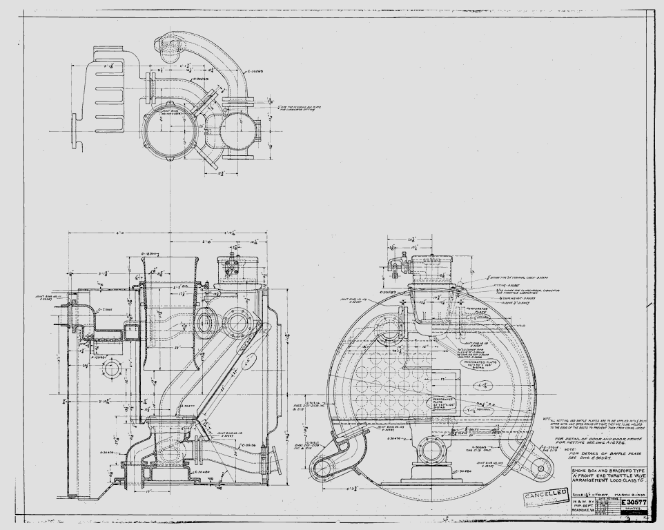 Smoke Box and Bradford Type A Front End Throttle Valve Arrangement Loco Class Y5