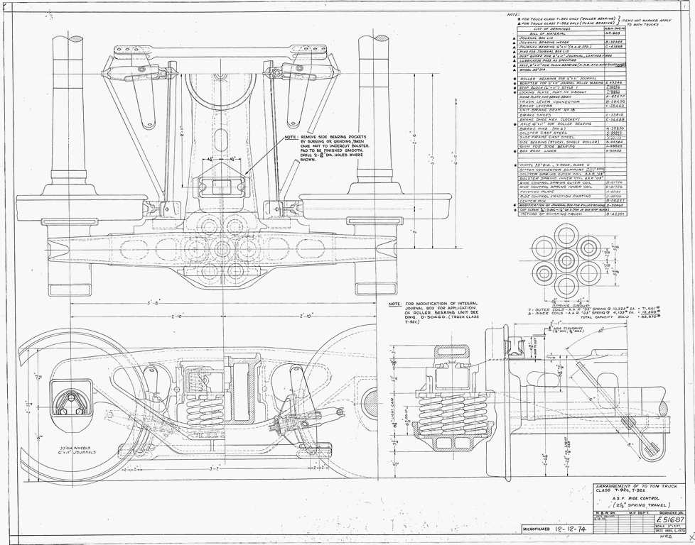 Arrangement of 70 Ton Truck (A.S.F. Ride Control) Applies to Truck Class T92C, T92E