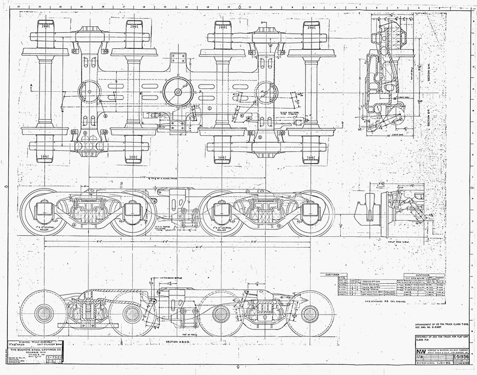 Assembly of 250 Ton Truck Applies to Flat Car Class F31
