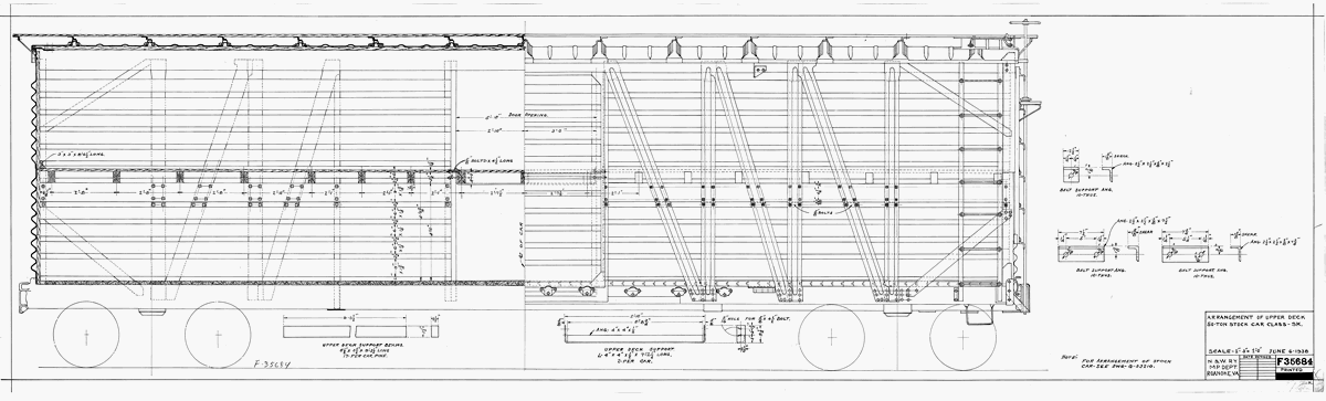 Arrangement of Upper Deck, 50 Ton Stock Car Class SK