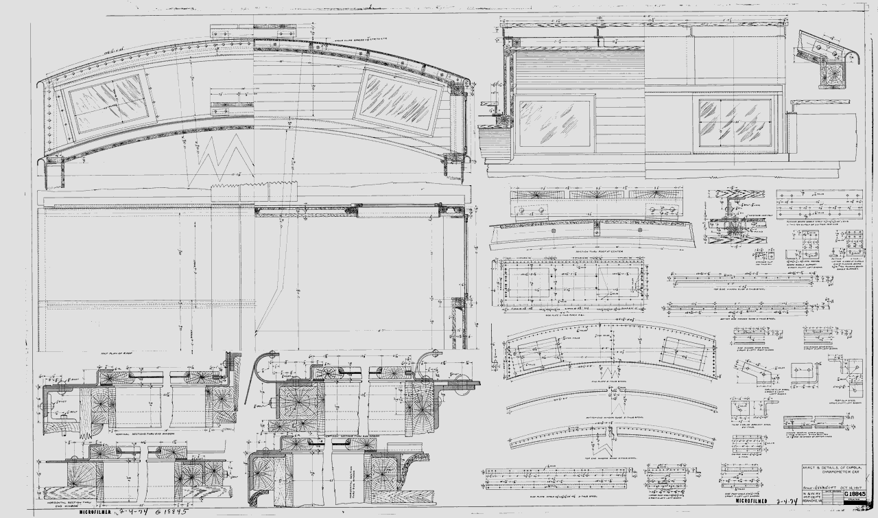 Arrangement & Details of Cupola, Dynamometer Car