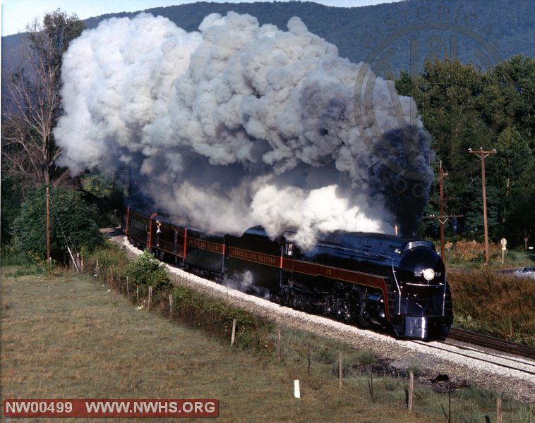 Class J #611 Right 3/4 view in excursion service - Color