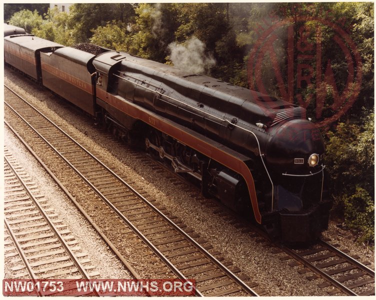 N&W "J" 611 R front 3/4 in excursion