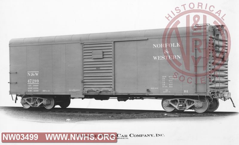  Class B1 #47299 Box Car,B&W,5/8 View