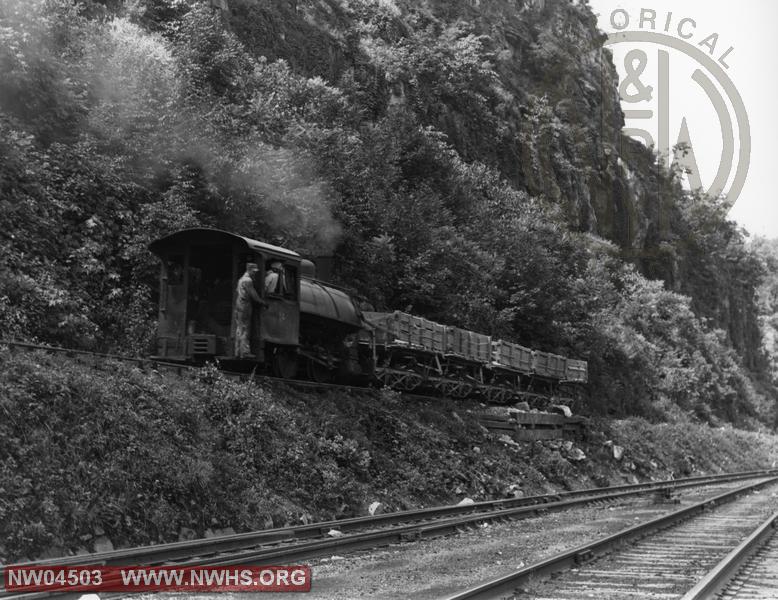 Pembroke Limestone 0-4-0T #14, Right Rear 5/8 View, B&W, @ Pembroke, VA (Book)