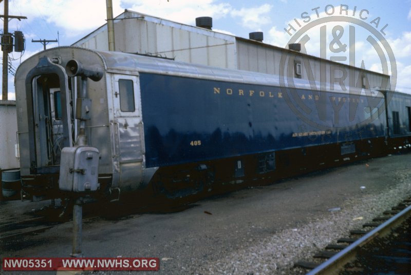 N&W Air Brake Instruction Car 405 at Cumberland,MD