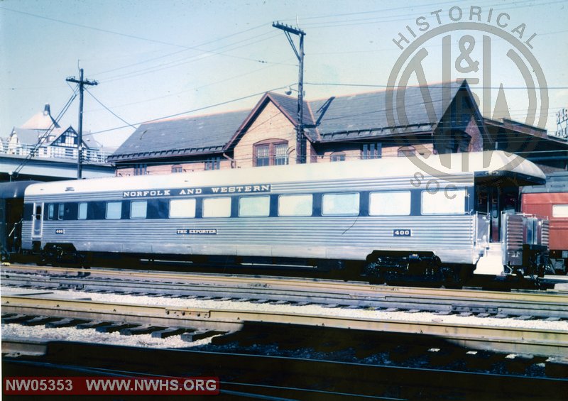N&W Parlor Car 400 The Exporter at Roanoke,VA Nov. 1967