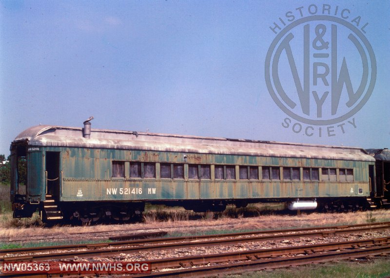 N&W Class MofW 521416 Former Wabash Cafe Lounge Side View
