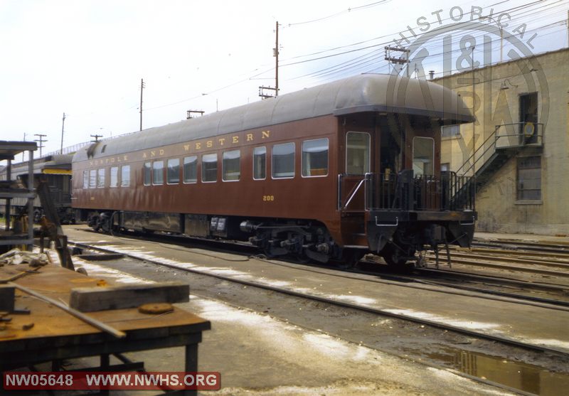 N&W Business Car No. 200 at St Louis, MO May 10, 1968
