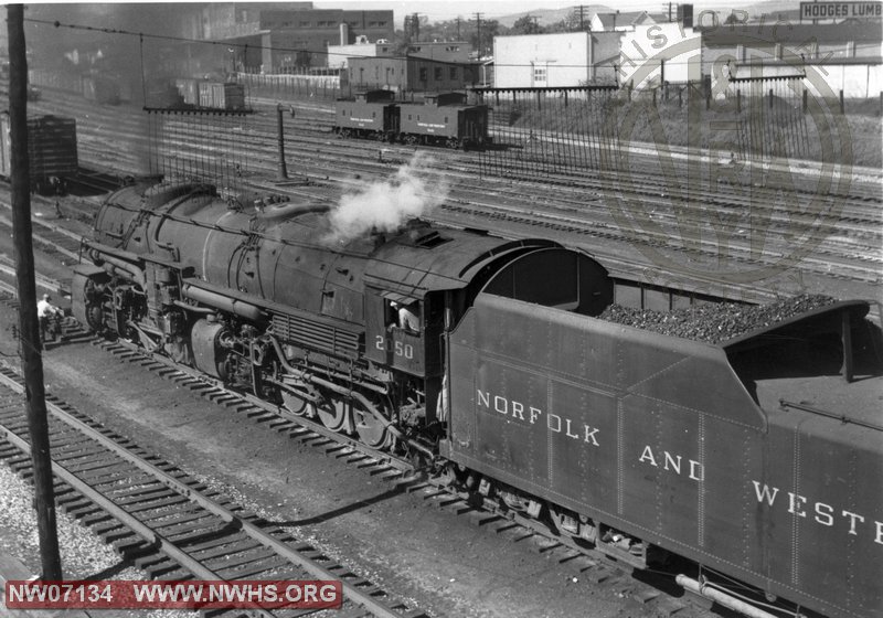  Class Y3a 2050,Left Side 3/4 Rear View at Roanoke,VA Oct. 25,1958