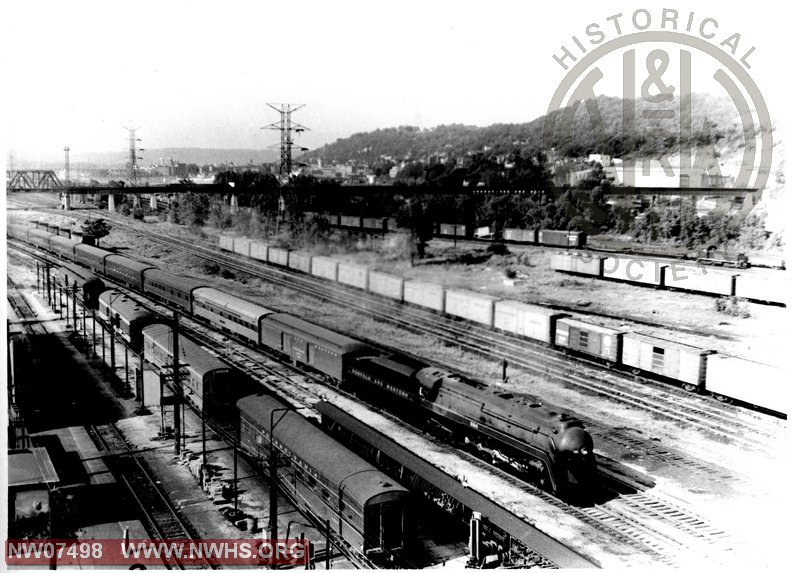 N&W Class J #604 leaving Cincinnati with Powhatan Arrow
