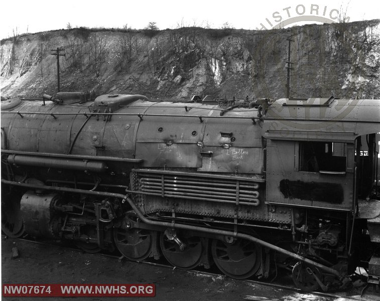 N&W Loco 2057 Class Y3a Left Rear Engin View at Roanoke,VA March 27,1959