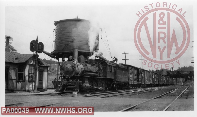 N&W G1 6 on extra west at Richlands, VA taking on water