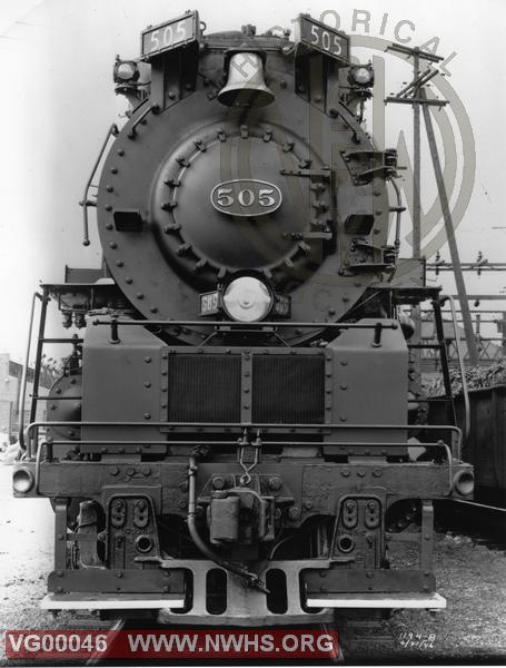 Class BA #505, Front End View -B&W (Builders Photo)