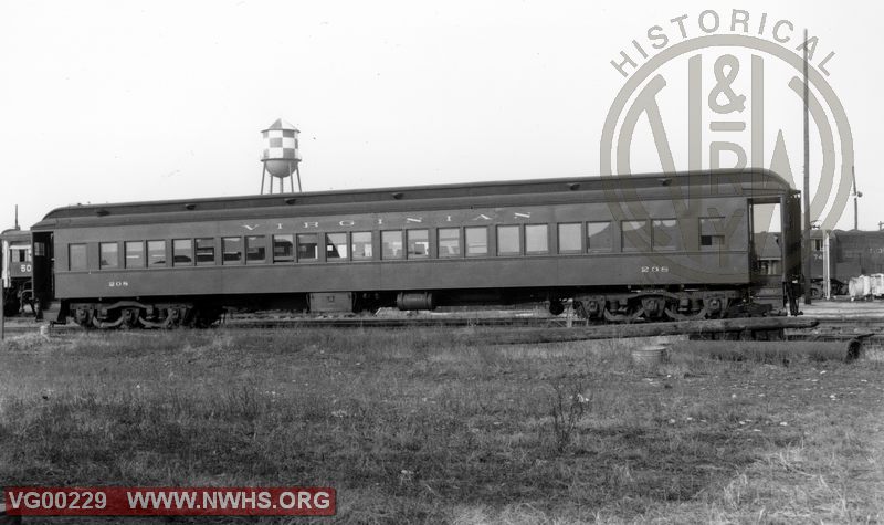 Coach #208, Side View, B&W @ Norfolk, VA