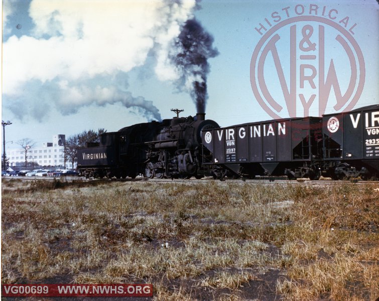 VGN Steam locomotive class SB #242  and coal hopper class H13 # 25197 Norfolk, VA