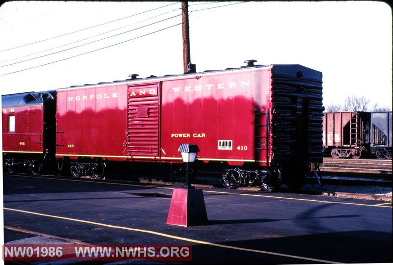 Power Car #404,3/4 View B End,@ Norfolk,VA