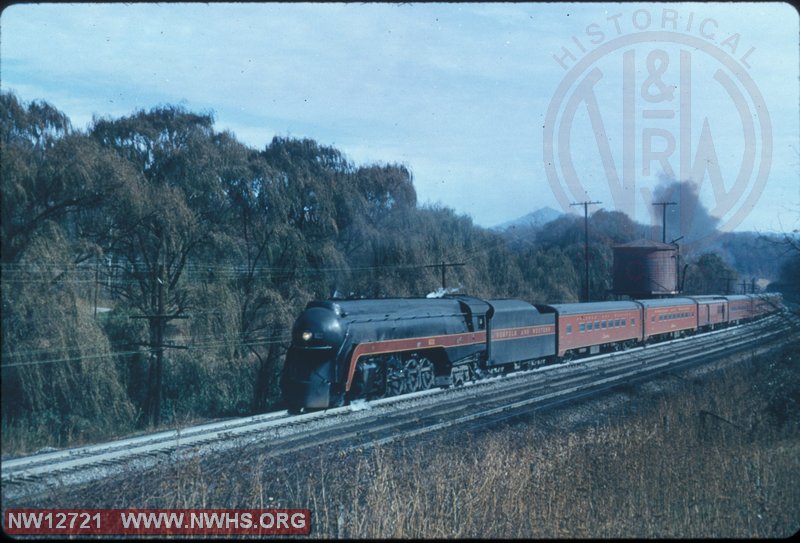 N&W Class J #611 on the Powhatan Arrow near Villamont, VA