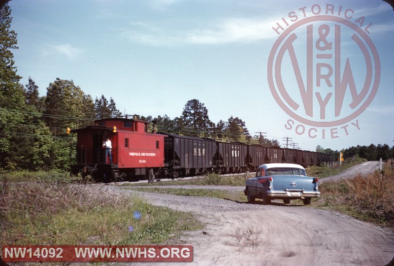 N&W caboose on rear of #84 at Crewe, Va