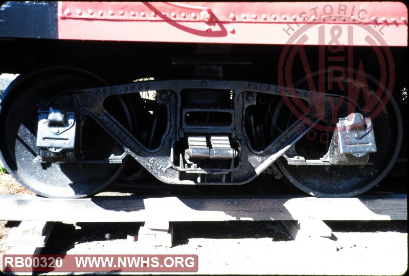N&W Class CG Caboose #518394 at Suffolk, VA - detail view of truck