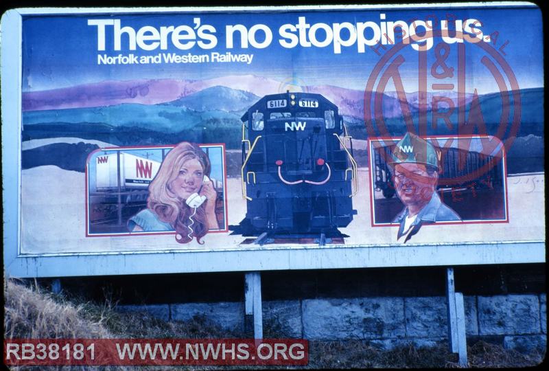 N&W billboard  at Roanoke, VA